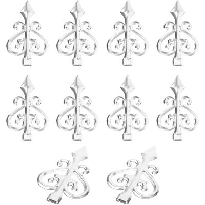 SANS MARQUE 10 Pièces Métal Poteaux De Clôture Pointes, Pointes De Clôture Décoratives En Acier Inoxydable, Finials Élégants Pour Clôtures, Décoration De Clôtures, 15 10 Cm, Pour Jardin, Cour - Publicité SANS MARQUE 10 Pièces Métal Poteaux De Clôture Pointes, Pointes De Clôture Décoratives En Acier Inoxydable, Finials Élégants Pour Clôtures, Décoration De Clôtures, 15 10 Cm, Pour Jardin, Cour - Publicité