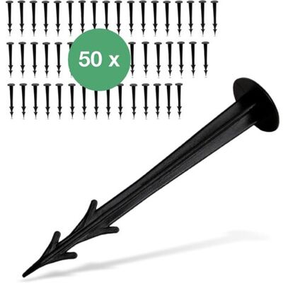 ABYSSE Lot De 50 Piquets De Fixation Pour Jardin Pour La Fixation Des Tissus Anti Mauvaises Herbes - Publicité ABYSSE Lot De 50 Piquets De Fixation Pour Jardin Pour La Fixation Des Tissus Anti Mauvaises Herbes - Publicité
