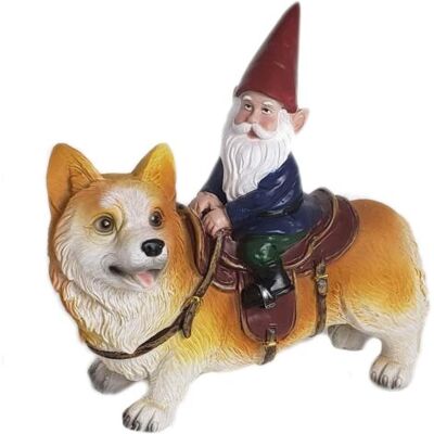 OEM Royaluxe-statue De Nain De Jardin Funny Guy Mugs - Nain Chevauchant Un Corgi - Sculpture De Nain De Jardin Intérieur/extérieur Pour Patio, Cour Ou Pelouse - Publicité OEM Royaluxe-statue De Nain De Jardin Funny Guy Mugs - Nain Chevauchant Un Corgi - Sculpture De Nain De Jardin Intérieur/extérieur Pour Patio, Cour Ou Pelouse - Publicité