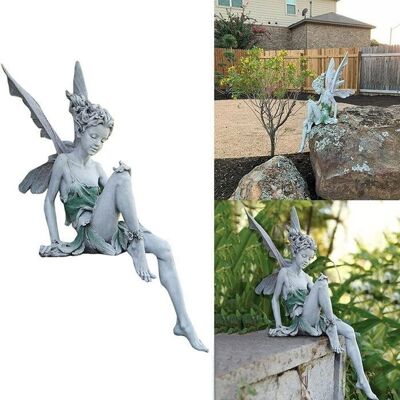 Cellfast Figurines De Jardin Elfes Assis 22cm Statue D'Ange Figurines Jardin Statue De Fée Décoration De Jardin - Publicité Cellfast Figurines De Jardin Elfes Assis 22cm Statue D'Ange Figurines Jardin Statue De Fée Décoration De Jardin - Publicité