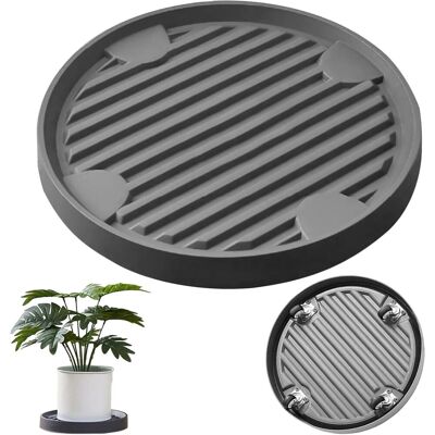 Generic 22cm Dissimulées Pour Pot De Fleurs, Plateau De Jardinière Mobile, Chariot À Palettes Pour Plantes À 360°, Capacité Charge 75 Kg, Gris - Publicité Generic 22cm Dissimulées Pour Pot De Fleurs, Plateau De Jardinière Mobile, Chariot À Palettes Pour Plantes À 360°, Capacité Charge 75 Kg, Gris - Publicité