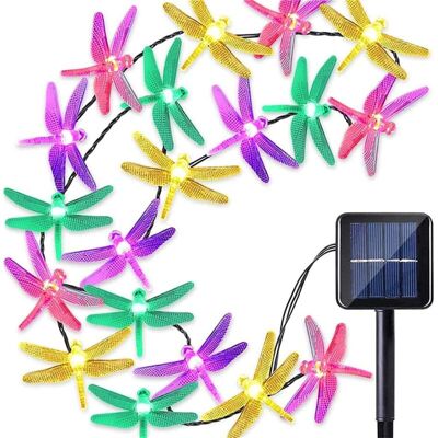 MOXIE Guirlande Lumineuse Solaire En Forme De Libellule - 6,5 M - 30 Led - Étanche - Avec 8 Modes D'Éclairage - Pour Jardin, Cour, Pelouse, Décoration De Noël (multicolore) - Publicité MOXIE Guirlande Lumineuse Solaire En Forme De Libellule - 6,5 M - 30 Led - Étanche - Avec 8 Modes D'Éclairage - Pour Jardin, Cour, Pelouse, Décoration De Noël (multicolore) - Publicité