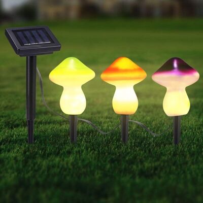 BRAST Ymyny Lumière Solaire De Champignon, Guirlandes Décoratives Extérieures De Jardin Solaire, Ensemble De 3 Lumières Solaires À Piquet 9leds Patio Yard Art Decor Pelouse Ornements (3pcs Couleur) - Publicité BRAST Ymyny Lumière Solaire De Champignon, Guirlandes Décoratives Extérieures De Jardin Solaire, Ensemble De 3 Lumières Solaires À Piquet 9leds Patio Yard Art Decor Pelouse Ornements (3pcs Couleur) - Publicité