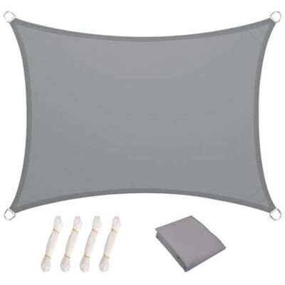 ABYSSE Store Extérieur Rectangulaire En Toile 2.5 M X 3 M, Protection Uv 95 % Pour Balcon, Jardin, Cour, Parc, Pelouse, Piscine, Avec Cordes De Fixation (gris) - Publicité ABYSSE Store Extérieur Rectangulaire En Toile 2.5 M X 3 M, Protection Uv 95 % Pour Balcon, Jardin, Cour, Parc, Pelouse, Piscine, Avec Cordes De Fixation (gris) - Publicité