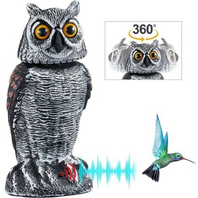 ABYSSE Faux Hibou Réaliste De La Statue De Hibou De La Statue,pour Jardin, Balcon, Terrasse, Multicolore-tête Rotative À 360° Pour Éloigner Les Oiseaux - Publicité ABYSSE Faux Hibou Réaliste De La Statue De Hibou De La Statue,pour Jardin, Balcon, Terrasse, Multicolore-tête Rotative À 360° Pour Éloigner Les Oiseaux - Publicité