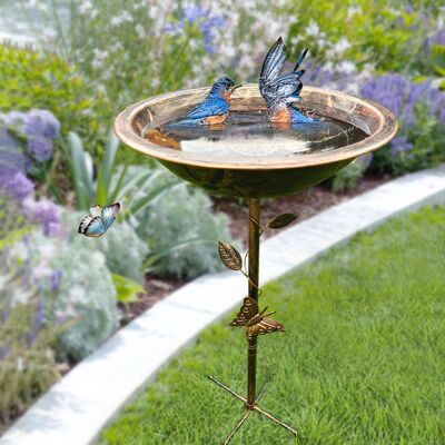 AULEDIO Mangeoire Et Bain Pour Oiseaux Vintage En Métal, Facile À Installer Et Entretenir, Diamètre 30,5 Cm, Idéal Pour Jardin Extérieur, Pelouse Et Terrasse - Publicité AULEDIO Mangeoire Et Bain Pour Oiseaux Vintage En Métal, Facile À Installer Et Entretenir, Diamètre 30,5 Cm, Idéal Pour Jardin Extérieur, Pelouse Et Terrasse - Publicité