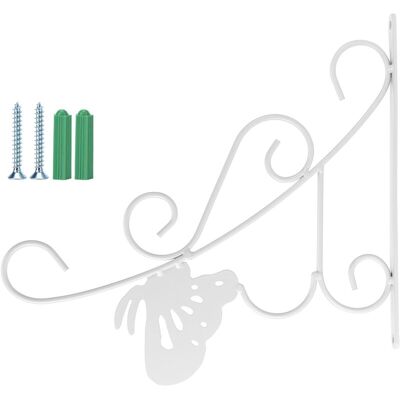 PELTOR Jeffergarden Pot De Fleur Crochet Suspendu Style Européen En Fer Forgé Plantes Cintre Pour Jardin Patio Balcon Blanc - Publicité PELTOR Jeffergarden Pot De Fleur Crochet Suspendu Style Européen En Fer Forgé Plantes Cintre Pour Jardin Patio Balcon Blanc - Publicité