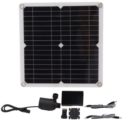 MOXIE Sjlerst Kit De Pompe À Eau Solaire, Fontaine D'Eau, Pompe D'Irrigation De Fleurs, Dc12v 22w Avec Panneau Solaire 100w - Publicité MOXIE Sjlerst Kit De Pompe À Eau Solaire, Fontaine D'Eau, Pompe D'Irrigation De Fleurs, Dc12v 22w Avec Panneau Solaire 100w - Publicité