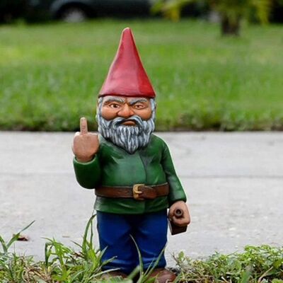 Cellfast Ornements De Pelouse - Nain De Jardin Doigt D'Honneur - Statue De Gnomes Go Away - Vert - Multicolore - Résine - Publicité Cellfast Ornements De Pelouse - Nain De Jardin Doigt D'Honneur - Statue De Gnomes Go Away - Vert - Multicolore - Résine - Publicité