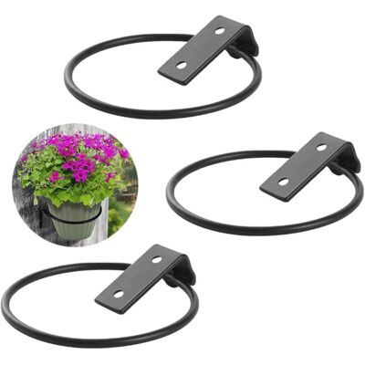 MOXIE Supports Muraux Pour Pot De Fleurs,3pcs Crochets Muraux En Métal Pour Pot De Fleurs Pot Anneau Titulaire Fleur Planteur Plateau Stand Pour Pots De Fleurs Pour Terrasse, Balcon, Jardin,noir(4 Inches) - Publicité MOXIE Supports Muraux Pour Pot De Fleurs,3pcs Crochets Muraux En Métal Pour Pot De Fleurs Pot Anneau Titulaire Fleur Planteur Plateau Stand Pour Pots De Fleurs Pour Terrasse, Balcon, Jardin,noir(4 Inches) - Publicité