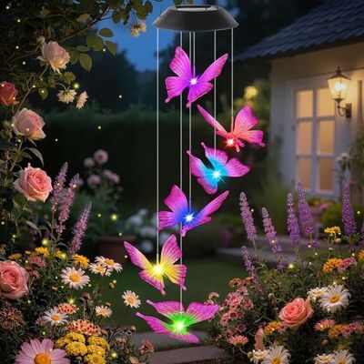 SANS MARQUE Solaires Papillon Carillon Éoliens Exterieur, Multicolore, Étanche, Papillons Solaires À Suspendre À L'Extérieur, Fête Des Mères Noël Cadeau Pour Maman, Décoration Pour Balcon, Terrasse, Jardin - Publicité SANS MARQUE Solaires Papillon Carillon Éoliens Exterieur, Multicolore, Étanche, Papillons Solaires À Suspendre À L'Extérieur, Fête Des Mères Noël Cadeau Pour Maman, Décoration Pour Balcon, Terrasse, Jardin - Publicité