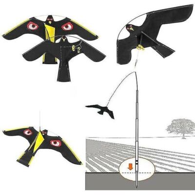 ABYSSE Oiseaux Effaroucheur Répulsif Flying Hawk Cerf-volant Pour Jardin Épouvantail Cour Maison Décoration -protection De La Ferme - Publicité ABYSSE Oiseaux Effaroucheur Répulsif Flying Hawk Cerf-volant Pour Jardin Épouvantail Cour Maison Décoration -protection De La Ferme - Publicité