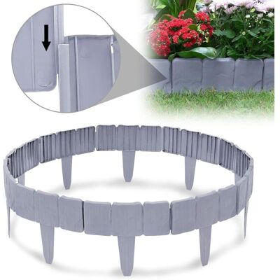 MOXIE Bordures De Jardin 5 M, Bordure De Pelouse En Plastique, Bordure De Gazon Clôture Effet, Aspect Pierre 25 Cm X 23 Cm - Gris - Publicité MOXIE Bordures De Jardin 5 M, Bordure De Pelouse En Plastique, Bordure De Gazon Clôture Effet, Aspect Pierre 25 Cm X 23 Cm - Gris - Publicité