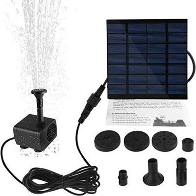 Zanussi Pompe Solaire Pour Fontaine, Pompe À Eau Avec Panneau Solaire Monocristallin 1,2 W Pour Bassin De Jardin, Bassin De Poisson, Petit Bassin, Noir,12x12x4cm - Publicité Zanussi Pompe Solaire Pour Fontaine, Pompe À Eau Avec Panneau Solaire Monocristallin 1,2 W Pour Bassin De Jardin, Bassin De Poisson, Petit Bassin, Noir,12x12x4cm - Publicité