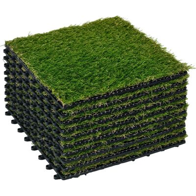 OEM Gazon Synthétique Artificiel, Lot De 10 Dalles De 30 X 30 Cm D'Épaisseur, Confort 3 Cm, Emboîtement Vert - Publicité OEM Gazon Synthétique Artificiel, Lot De 10 Dalles De 30 X 30 Cm D'Épaisseur, Confort 3 Cm, Emboîtement Vert - Publicité