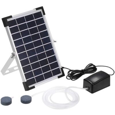 SCORPIO Kit De Pompe À Air À Énergie Solaire, Panneau Solaire De 5 W, Pompe À Air, Tuyaux D'Air Et Pierres D'Aération Pour Bassin De Pêche De Jardin - Publicité SCORPIO Kit De Pompe À Air À Énergie Solaire, Panneau Solaire De 5 W, Pompe À Air, Tuyaux D'Air Et Pierres D'Aération Pour Bassin De Pêche De Jardin - Publicité
