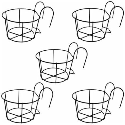 Vision Tigrezy Fleurs Ronds À Suspendre En Fer, 5 Pièces Pot Plante Garde Corps, Support Jardiniere Balcon Rond, Métal Pots De Jardin Support, Convient Pour Balcon,jardin,clôture,intérieur Et Extérieur - Publicité Vision Tigrezy Fleurs Ronds À Suspendre En Fer, 5 Pièces Pot Plante Garde Corps, Support Jardiniere Balcon Rond, Métal Pots De Jardin Support, Convient Pour Balcon,jardin,clôture,intérieur Et Extérieur - Publicité
