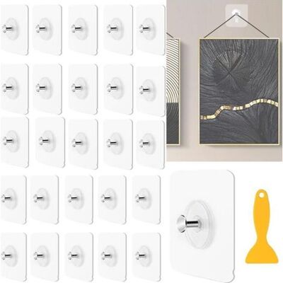 Bunthaus 26pcs Accroche Tableau Sans Percer, Fixation Cadre Adhesif Murale Attache Languette Accroche Tableau Crochet Cadre Pour Accroche Cadres Photo, Décoratives, Art Mural - Publicité Bunthaus 26pcs Accroche Tableau Sans Percer, Fixation Cadre Adhesif Murale Attache Languette Accroche Tableau Crochet Cadre Pour Accroche Cadres Photo, Décoratives, Art Mural - Publicité