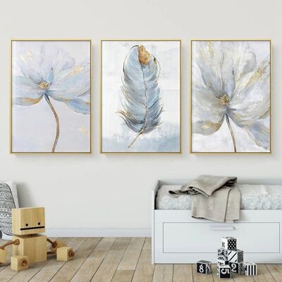 OEM Sabir Lot De 3 Tableaux Fleurs Scandinaves Toile Lin 30x40 Cm Impression Moderne Sans Cadre Pour Salon Décoration Artistique - Publicité OEM Sabir Lot De 3 Tableaux Fleurs Scandinaves Toile Lin 30x40 Cm Impression Moderne Sans Cadre Pour Salon Décoration Artistique - Publicité