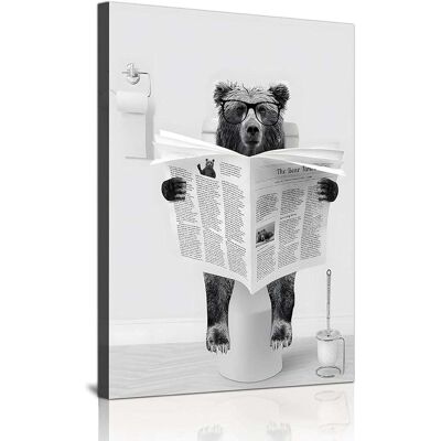 OEM Poster Mural Sans Cadre 60x90cm Motif Ours Lisant Un Journal - Publicité OEM Poster Mural Sans Cadre 60x90cm Motif Ours Lisant Un Journal - Publicité