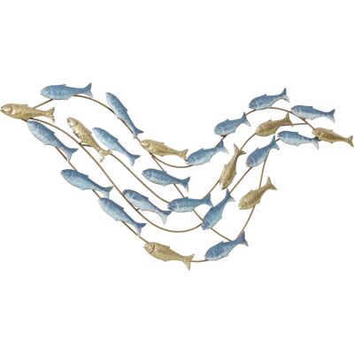OEM Décoration Murale En Métal Moderne. Sculpture Murale En Métal Avec Motif De Poisson Unique. 100 X 50 Cm. Bleu Clair - Publicité OEM Décoration Murale En Métal Moderne. Sculpture Murale En Métal Avec Motif De Poisson Unique. 100 X 50 Cm. Bleu Clair - Publicité