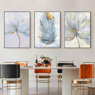 OEM Toile Murale Abstraite Bleue Pour Salon, Décoration Murale D'Intérieur Nordique, Lot De 3 (30 X 40 Cm)-crezuo - Publicité OEM Toile Murale Abstraite Bleue Pour Salon, Décoration Murale D'Intérieur Nordique, Lot De 3 (30 X 40 Cm)-crezuo - Publicité