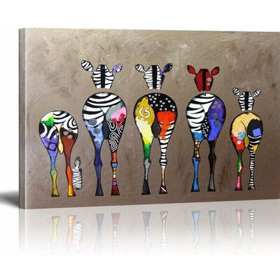 OEM Toile Tableau Zebra Herd 40x50cm – Impression Hd Écologique – Décoration Murale Moderne – Art De Rue Graffiti Coloré - Publicité OEM Toile Tableau Zebra Herd 40x50cm – Impression Hd Écologique – Décoration Murale Moderne – Art De Rue Graffiti Coloré - Publicité