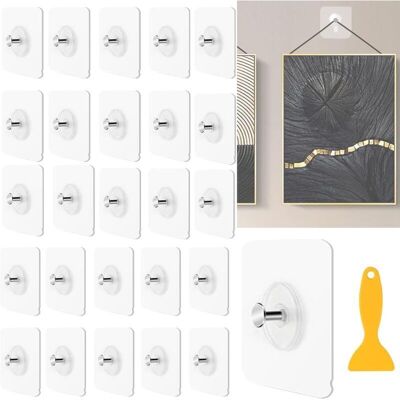 FOGSHIELD 26pcs Accroche Tableau Sans Percer, Fixation Cadre Adhesif Murale Attache Languette Accroche Tableau Crochet Cadre Pour Accroche Cadres Photo, Décoratives, Art Mural - Publicité FOGSHIELD 26pcs Accroche Tableau Sans Percer, Fixation Cadre Adhesif Murale Attache Languette Accroche Tableau Crochet Cadre Pour Accroche Cadres Photo, Décoratives, Art Mural - Publicité