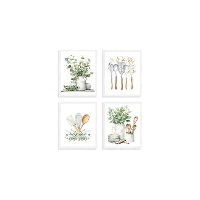 OEM Lot De 4 Affiches Murales Botaniques Pour La Cuisine, Poster Murale De Feuilles D'Eucalyptus Vert Sauge, Pour La Cuisine Et La Salle À Manger 20x30 Cm Sans Cadre - Publicité OEM Lot De 4 Affiches Murales Botaniques Pour La Cuisine, Poster Murale De Feuilles D'Eucalyptus Vert Sauge, Pour La Cuisine Et La Salle À Manger 20x30 Cm Sans Cadre - Publicité