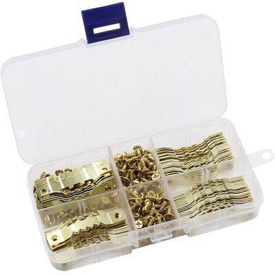 OEM 100pcs Cintre Photo Attache Cadre Accroche Tableau Photo Crochet En Metal Dorée Solide Et Durable-crochet Pour Cadre/photo/toile/peinture/horloge/diplôme - Publicité OEM 100pcs Cintre Photo Attache Cadre Accroche Tableau Photo Crochet En Metal Dorée Solide Et Durable-crochet Pour Cadre/photo/toile/peinture/horloge/diplôme - Publicité