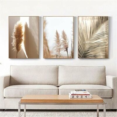 OEM Royaluxe-lot De 3 Posters De Qualité Supérieure - Beige - Herbe De La Pampa - Décoration Murale Moderne - Images Vintage - Pour Salon, Chambre À Coucher - Sans Cadre - (30 X 40 Cm) - Publicité OEM Royaluxe-lot De 3 Posters De Qualité Supérieure - Beige - Herbe De La Pampa - Décoration Murale Moderne - Images Vintage - Pour Salon, Chambre À Coucher - Sans Cadre - (30 X 40 Cm) - Publicité