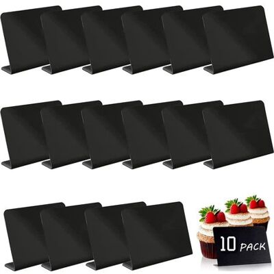 ECLAIRAGE DESIGN Lot De 10 Mini-tableaux Noirs De 7,5 Cm - Étiquettes Alimentaires Effet Tableau Noir - Publicité ECLAIRAGE DESIGN Lot De 10 Mini-tableaux Noirs De 7,5 Cm - Étiquettes Alimentaires Effet Tableau Noir - Publicité