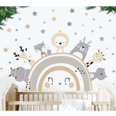 OEM 1 Autocollant Mural Animal, Autocollant Mural Arc-en-ciel Autocollant Mural Adapté À La Chambre De Bébé Chambre D'Enfants Décoration Murale-dou - Publicité OEM 1 Autocollant Mural Animal, Autocollant Mural Arc-en-ciel Autocollant Mural Adapté À La Chambre De Bébé Chambre D'Enfants Décoration Murale-dou - Publicité