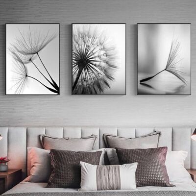 OEM Impression Murale Sur Toile - Noir Et Blanc - Pissenlit - 3 Pièces - Sans Cadre - Pissenlit - Décoration Moderne - 30 X 40 Cm - Publicité OEM Impression Murale Sur Toile - Noir Et Blanc - Pissenlit - 3 Pièces - Sans Cadre - Pissenlit - Décoration Moderne - 30 X 40 Cm - Publicité