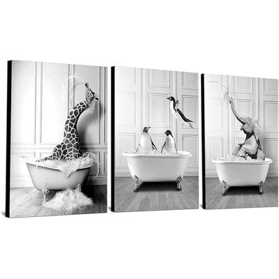 OEM Affiche Murale Sur Toile Sans Cadre 3x60x90cm Animaux Dans Une Baignoire - Publicité OEM Affiche Murale Sur Toile Sans Cadre 3x60x90cm Animaux Dans Une Baignoire - Publicité