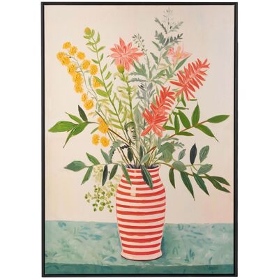 BELIANI Tableau Mural Sur Toile Imprimé Bouquet Vase Floral Fait Main Matériaux Synthétiques Avec Cadre En Bois De Pin Multicolore Wexford - Publicité BELIANI Tableau Mural Sur Toile Imprimé Bouquet Vase Floral Fait Main Matériaux Synthétiques Avec Cadre En Bois De Pin Multicolore Wexford - Publicité
