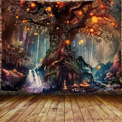 XVX Tapisserie Murale Déco Chambre Adulte – Arbre De Vie 150 X 200 Cm En Coton Polyester, Motif Bohème Naturel, Idéal Pour Salon Ou Chambre - Publicité XVX Tapisserie Murale Déco Chambre Adulte – Arbre De Vie 150 X 200 Cm En Coton Polyester, Motif Bohème Naturel, Idéal Pour Salon Ou Chambre - Publicité
