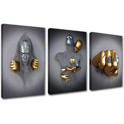 OEM Affiche Murale Sur Toile Sans Cadre 3 X 60 X 80 Cm, Motif Figurine En Métal - Publicité OEM Affiche Murale Sur Toile Sans Cadre 3 X 60 X 80 Cm, Motif Figurine En Métal - Publicité