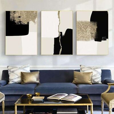 OEM Poster Mural Sans Cadre, Lot De 3, 60 X 90 Cm, Motif Abstrait - Publicité OEM Poster Mural Sans Cadre, Lot De 3, 60 X 90 Cm, Motif Abstrait - Publicité