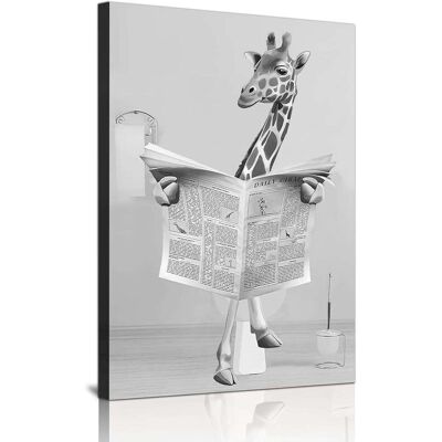 OEM Poster Mural Sans Cadre 60x90 Cm Motif Girafe Lisant Un Journal - Publicité OEM Poster Mural Sans Cadre 60x90 Cm Motif Girafe Lisant Un Journal - Publicité
