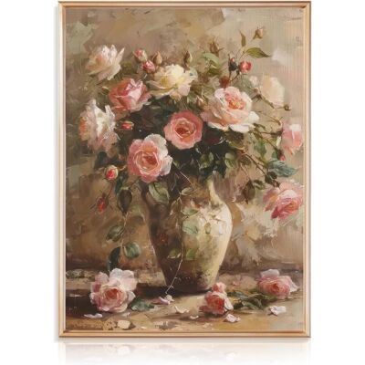 Ccykxaart Mural Fleuri Vintage Sur Toile, Tableau À L'Huile De Style Campagnard, Peinture Murale Fleurie En Vase Pour Chambre Salon 30x40 Cm Sans Cadre - Publicité Ccykxaart Mural Fleuri Vintage Sur Toile, Tableau À L'Huile De Style Campagnard, Peinture Murale Fleurie En Vase Pour Chambre Salon 30x40 Cm Sans Cadre - Publicité