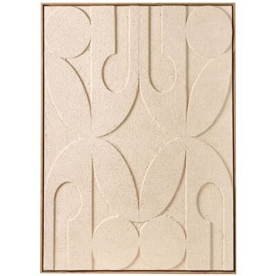 BELIANI Tableau Mural Sur Toile Impression Minimaliste Fait Main Matériaux Synthétiques Cadre En Bois De Pin Beige Coleraine - Publicité BELIANI Tableau Mural Sur Toile Impression Minimaliste Fait Main Matériaux Synthétiques Cadre En Bois De Pin Beige Coleraine - Publicité