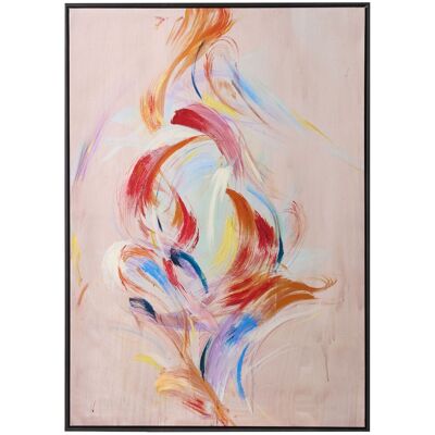BELIANI Tableau Mural Sur Toile Motif Abstrait Fait Main Matériaux Synthétiques Cadre En Bois De Pin Rose Tuam - Publicité BELIANI Tableau Mural Sur Toile Motif Abstrait Fait Main Matériaux Synthétiques Cadre En Bois De Pin Rose Tuam - Publicité