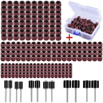 OEM 252 Stück Schleiftrommel Mit Gratis-box, Inklusive 240 Stück Schleifbändern Und 12 Stück Trommeldorn Für Dremel-rotationswerkzeuge - Publicité OEM 252 Stück Schleiftrommel Mit Gratis-box, Inklusive 240 Stück Schleifbändern Und 12 Stück Trommeldorn Für Dremel-rotationswerkzeuge - Publicité