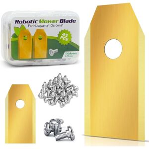 OEM 45 Lames De Rechange Pour Tondeuse À Gazon, Lames En Titane Pour Tous Les Robots Husqvarna Automower, Gardena, Yardforce (3 G - 0,75 Mm) + 45 Vis - Publicité OEM 45 Lames De Rechange Pour Tondeuse À Gazon, Lames En Titane Pour Tous Les Robots Husqvarna Automower, Gardena, Yardforce (3 G - 0,75 Mm) + 45 Vis - Publicité