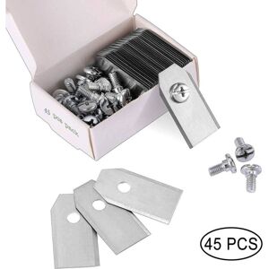 OEM 45 X Lames De Couteau En Titane Pour Toutes Les Tondeuses Robotiques Husqvarn/automower/ Yardforce/gardena(3g-0.75mm) Avec 45 Vis, Lames De Rechange Pour Modèles 105,310,315,320,420,430x,r40i - Publicité OEM 45 X Lames De Couteau En Titane Pour Toutes Les Tondeuses Robotiques Husqvarn/automower/ Yardforce/gardena(3g-0.75mm) Avec 45 Vis, Lames De Rechange Pour Modèles 105,310,315,320,420,430x,r40i - Publicité