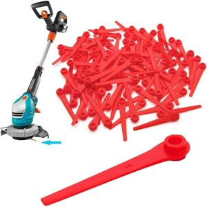 OEM Lot De 100 Lames De Rechange En Plastique Pour Tondeuse À Gazon Gardena 9823 9825 70 Mm Rouge - Publicité OEM Lot De 100 Lames De Rechange En Plastique Pour Tondeuse À Gazon Gardena 9823 9825 70 Mm Rouge - Publicité