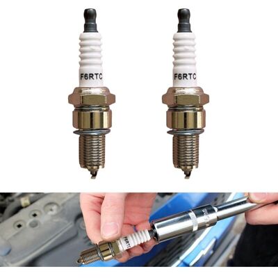 ACKERMAN Bougie D'Allumage F6rtc, Lot De 2, Bougie D'Allumage Automobile F6rtc, Bougie D'Allumage Pour Tondeuse À Gazon, Remplace 7995/wr6dc, 7900/wr7dc, Rn9yc, Rn10yc, Rn11yc, 3047/w20epr-u/vw20, Mtd 951-1029 - Publicité ACKERMAN Bougie D'Allumage F6rtc, Lot De 2, Bougie D'Allumage Automobile F6rtc, Bougie D'Allumage Pour Tondeuse À Gazon, Remplace 7995/wr6dc, 7900/wr7dc, Rn9yc, Rn10yc, Rn11yc, 3047/w20epr-u/vw20, Mtd 951-1029 - Publicité