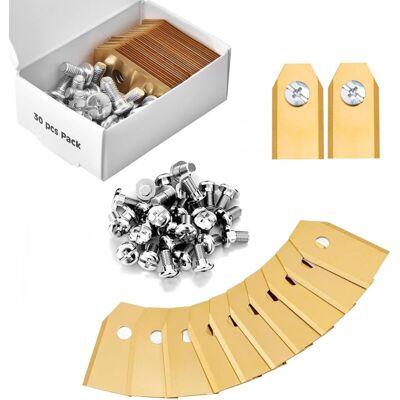 OEM 45 Pièces Lame Robot Tondeuse, Lames En Titane 0,75 Mm, Lames De Robot Tondeuse À Gazon Pour Husqvarna Automower, Gardena, Yard Force, Accessoires Pour Robots À Gazon - Publicité OEM 45 Pièces Lame Robot Tondeuse, Lames En Titane 0,75 Mm, Lames De Robot Tondeuse À Gazon Pour Husqvarna Automower, Gardena, Yard Force, Accessoires Pour Robots À Gazon - Publicité