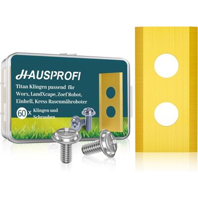 GRASSLIN 60 Lames De Rechange - Robot Tondeuse - Titane - Universel Pour Worx Landxcape Kress - Acier Inoxydable - Jardin Pelouse - Argent - 0,75mm - Publicité GRASSLIN 60 Lames De Rechange - Robot Tondeuse - Titane - Universel Pour Worx Landxcape Kress - Acier Inoxydable - Jardin Pelouse - Argent - 0,75mm - Publicité